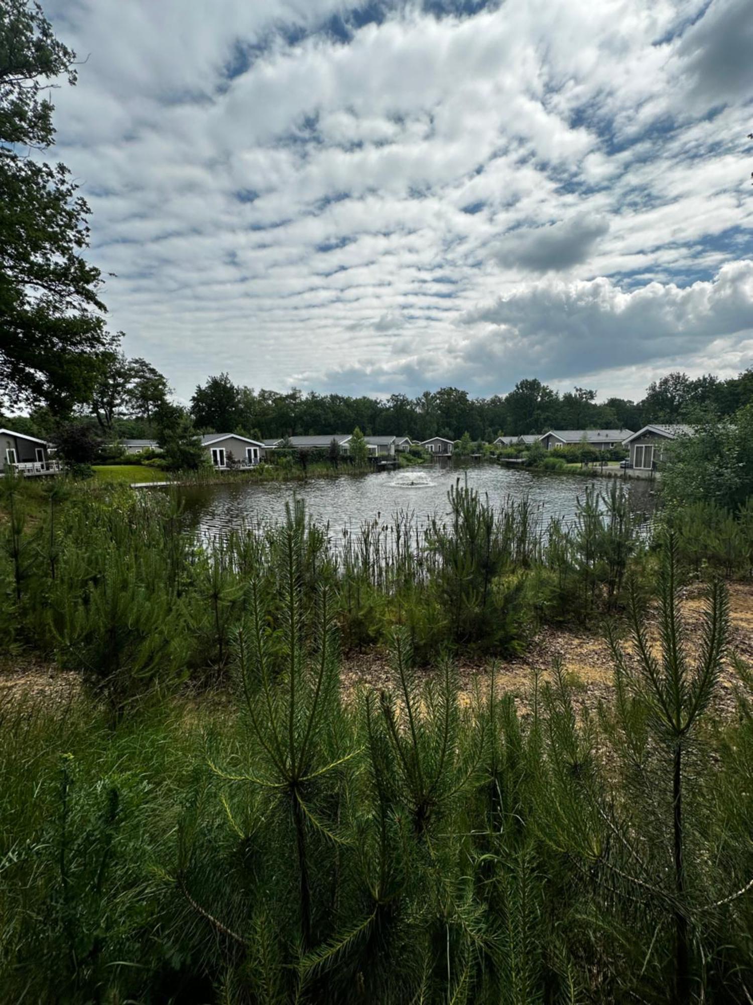 Dubbele Chalet Op Recreatiepark Topparken Op De Veluwe In Beekbergen Met Grote Vrije Tuin En Eigen Parkeerplaats Exterior foto
